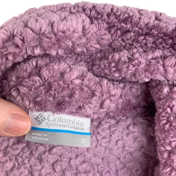 Columbia | Sweaters | Columbia Full Zip Chenille Mauve Sweater Fireside Ii Sherpa Jacket | Poshmark